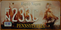 Pennsylvania Flagship Niagara License Plate