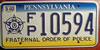 Pennsylvania Fraternal Order of Police License Plate