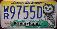 Pennsylvania Owl License Plate