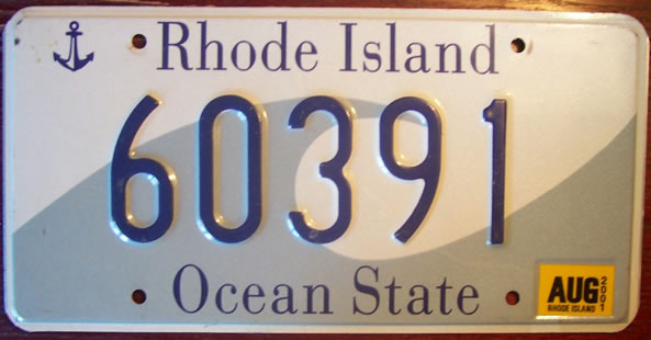 Rhode Island License Plate Rhode Island License Plate