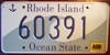Rhode Island 5 Digit all numeric License Plate