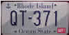 Rhode Island Ocean State  Wave License Plate