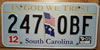 South Carolina In God We Trust License Plate