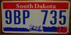 South Dakota flat syle graphic License Plate