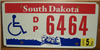 South Dakota Handicap Wheelchair License Plate