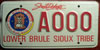 South Dakota Lower Brule Sioux Tribe License Plate