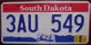 South Dakota License Plate