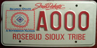 South Dakota Rosebud Sioux Tribe License Plate