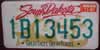 South Dakota License Plate