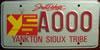 South Dakota Yankton Sioux Tribe License Plate