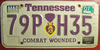 Tennessee Purple Heart License Plate