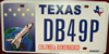 Texas Colombia Space Shuttle Remembered  License Plate
