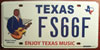 Texas Enjoy Texas Music License Plate
