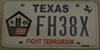 Texas Fight Terrorism License Plate