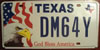 Texas God Bless America License Plate