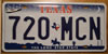 Texas Revised  Stars  License Plate
