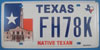 Texas Native Texan License Plate