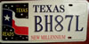 Texas New Millennium License Plate