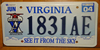 Virginia Aviation License Plate