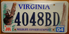 Virginia Wildlife Bear  License Plate