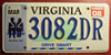 Virginia Drive License Plate