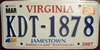 Virginia Jamestown 400th Anniversary License Plate