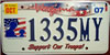 Virginia Support Our Troops License Plate