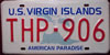 U.S. Virgin Islands Map License Plate