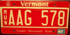 Vermont  Municipal Vehicle  License Plate