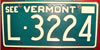 Vermont See License Plate 1970's