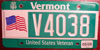 Vermont Veteran License Plate
