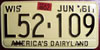 Wisconsin 1962 License Plate