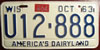 Wisconsin 1964 License Plate