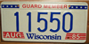 Wisconsin National Guard License Plate