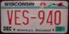 Wisconsin License Plate