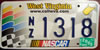West Virginia Nascar Racing License Plate