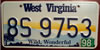 West Virginia Scenic Mountains License Plate