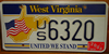 West Virginia United We Stand License Plate