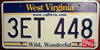 West Virginia WWW Internet License Plate