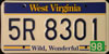 West Virginia Wild Wonderful Graphic License Plate