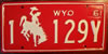 Wyoming 1961 License Plate