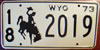 Wyoming 1973 License Plate
