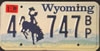 Wyoming Cowboy Wild West License Plate