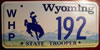 Wyoming State Trooper License Plate