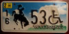 Wyoming Wheelchair License Plate